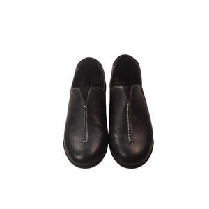 Clarks Ashland Joy Womens 7 Black Leather Slip On Comfort Shoes Loafers Floor